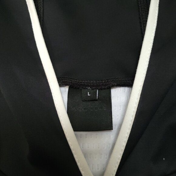MagnLens Active Hoodie Black and White Long Sleeve Thumbholes Mesh Panels Logo - Picture 3 of 12